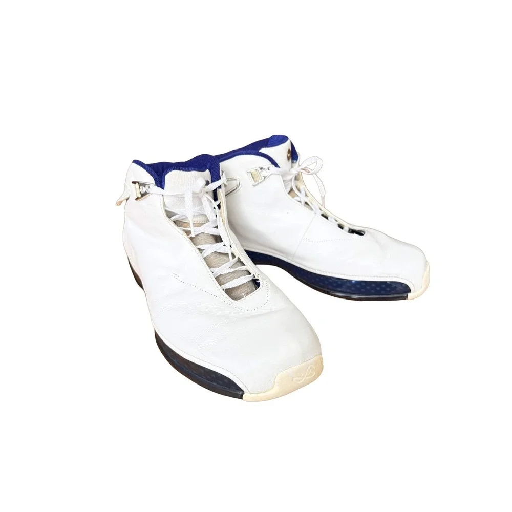 Nike Air Jordan 18 OG 2003 White Sport Royal Blue Vintage Sneakers